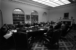 President Lyndon B. Johnson meets with Vietnam advisors (The Wise Men)