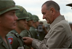 President Lyndon B. Johnson's visit to Cam Ranh Bay, South Vietnam