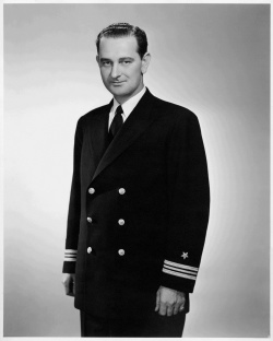 Portrait of Lyndon B. Johnson in Navy Uniform