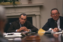 CIA Director Richard Helms and Amb. Walworth Barbour at meeting in the Cabinet Room